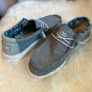 Hey Dude Mens Wally Sox Ice Grey Slip On Comfort Shoes Casual Sneakers Size 10